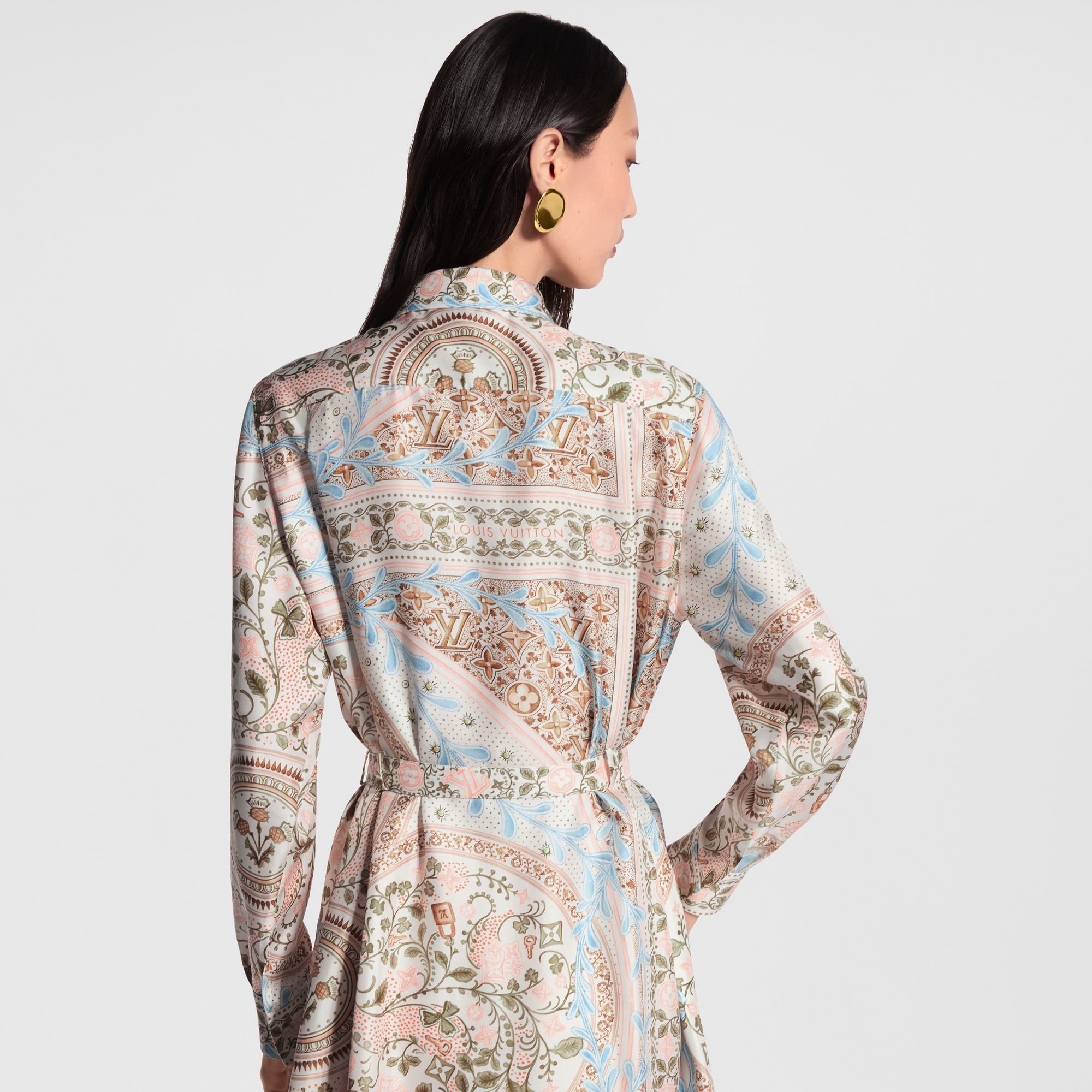 Flower Foulard Shirt Dress - Women - Ready-to-Wear | LOUIS VUITTON ®